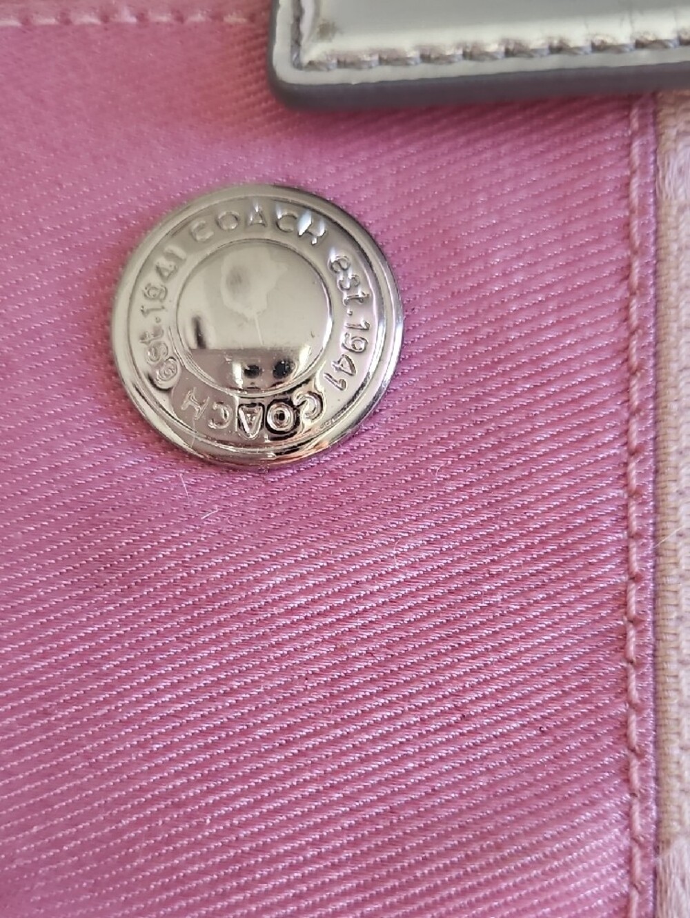 Coach Pink Signature Stripe Crossbody Bag - Picture 2 of 3